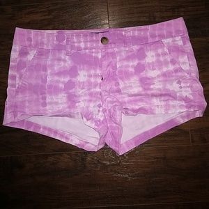 American Eagle Purple Tie Die Shorts